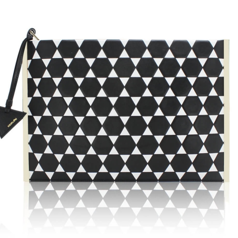 NWT HEIRLOOM Leather Embossed Flat Clutch